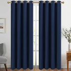Diraysid Navy Blue Grommet Blackout Curtains by Diraysid%2C+refresh+your+life