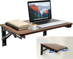 Folding Wall Desk for Small Space, 21.7Inches Wooden Floating Table | Foldable by GHWMYD