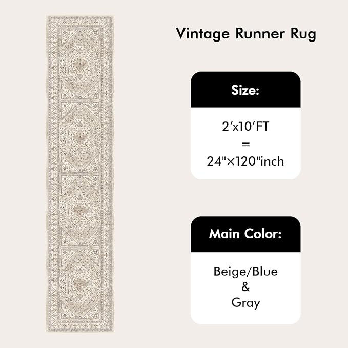 2x10 Washable Hallway Runner Rug - Image 9