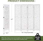 Leaf-Carved Room Divider Privacy Screen - Image 4