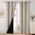 YoungsTex Camel 100% Blackout Curtains 84 Inches Length by YoungsTex