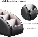 Large PU Leather TV Remote Control Holder Organizer - Image 2