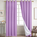 Diraysid 100% Blackout Curtains Lilac Linen Curtains by Diraysid%2C+refresh+your+life