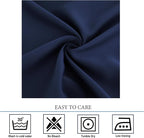 Diraysid Navy Blue Grommet Blackout Curtains - Image 4