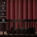 Diraysid Coral Grommet Blackout Curtains - Image 5