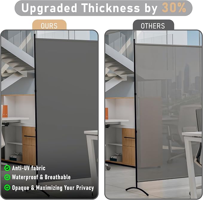 2 Panel Large Room Divider, Folding Privacy Screens - Image 3