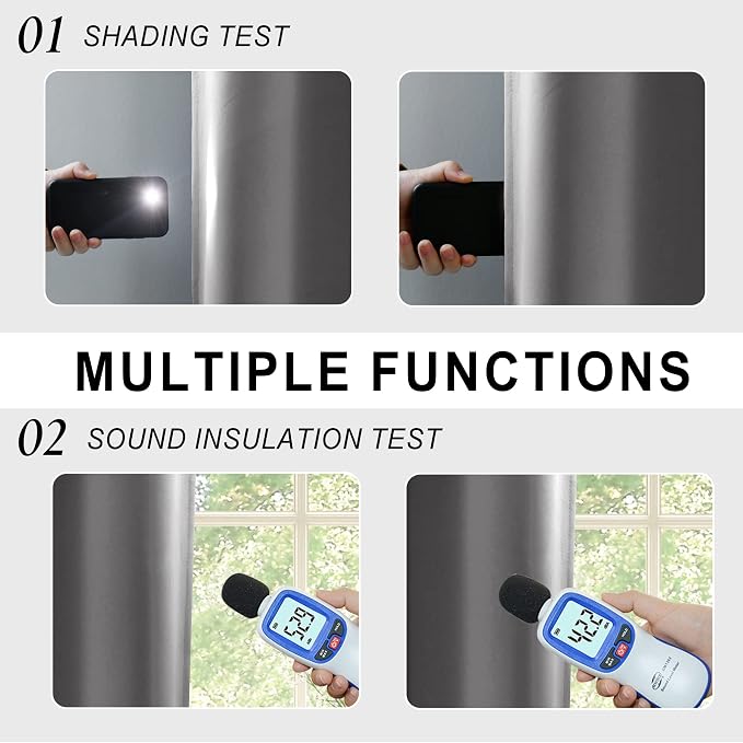 XWZO 100% Blackout Curtain Panels - Image 4