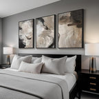 Large Framed Neutral Abstract Wall Art - Image 8