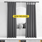 NICETOWN Grey Blackout Curtain Panels - Image 6