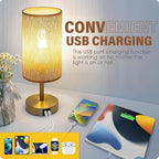 Yarra-Decor Bedside Lamp with USB Port - Image 3