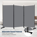 3 Panel Folding Room Divider, Indoor Privacy Screen Space Separator | 6ft - Image 2