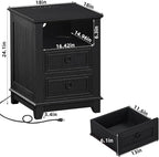 Joaxswe 18" Farmhouse Night Stand Set 2 - Image 3