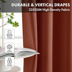 Short Fall Rust Blackout Kitchen Curtain Terracotta W40 x L45 Inch | Burnt - Image 4