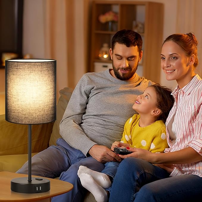 Lynnoland 2 Pack Touch Control Table Lamps - Image 6