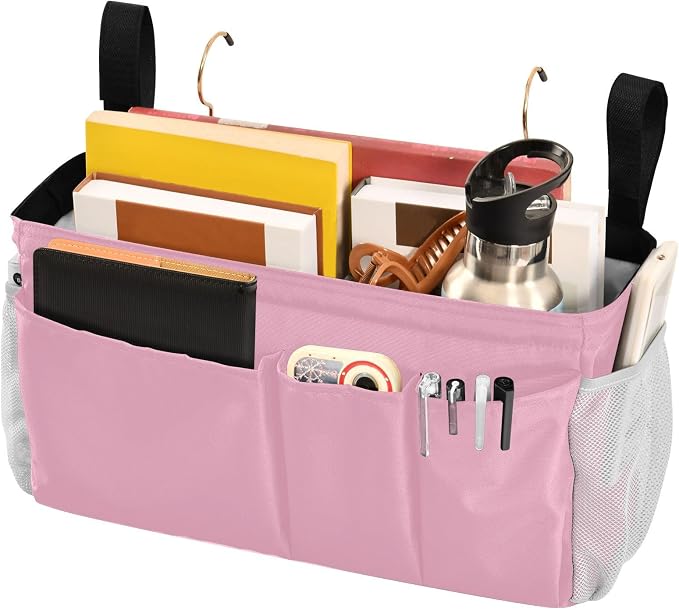 Rose Red Bedside Caddy Storage Bag Bedside Organizer - Image 3