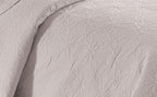 Fancy Linen 3pc Embossed Coverlet Bedspread Set Oversized Bed Cover Solid - Image 2
