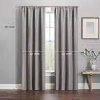 ECLIPSE Kendall Modern Blackout Thermal Rod Pocket Window Curtain - Image 5