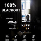 XWZO Complete Blackout Shades Window Curtain Panels - Image 2