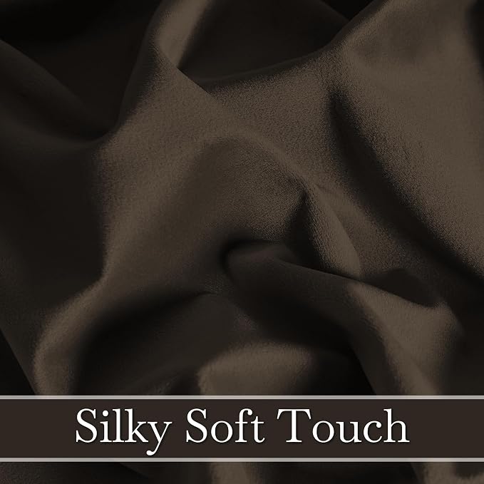 RYB HOME Velvet Curtains 102 inches Long, Extra Long High Ceiling Curtains | - Image 4