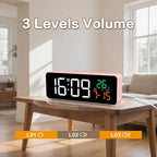 3-in-1 Digital Clocks for Living Room, Small & Compact Alarm Clock | Temperature - Image 7