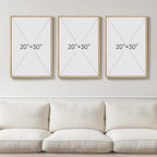 Large Framed Sage Green Abstract Landscape Wall Art, 3 Piece Modern Canvas - Image 7