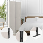 Room Divider, 4 Panel Folding Screen, 88” Portable Separating 3 Feet | - Image 2