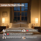 Bedside Lamp for Bedroom Set of 2 - Image 4