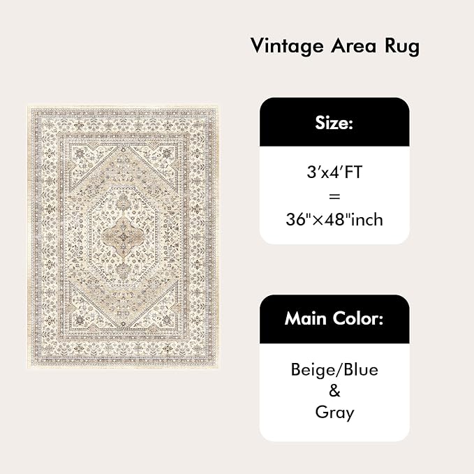 3x4 Washable Entryway Area Rug - Image 8
