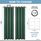 Diraysid Green Grommet Blackout Curtains - Image 6