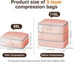 2 Pack Compression Storage Bags - 110L Large Capacity Comforter Storage Bag - Image 2