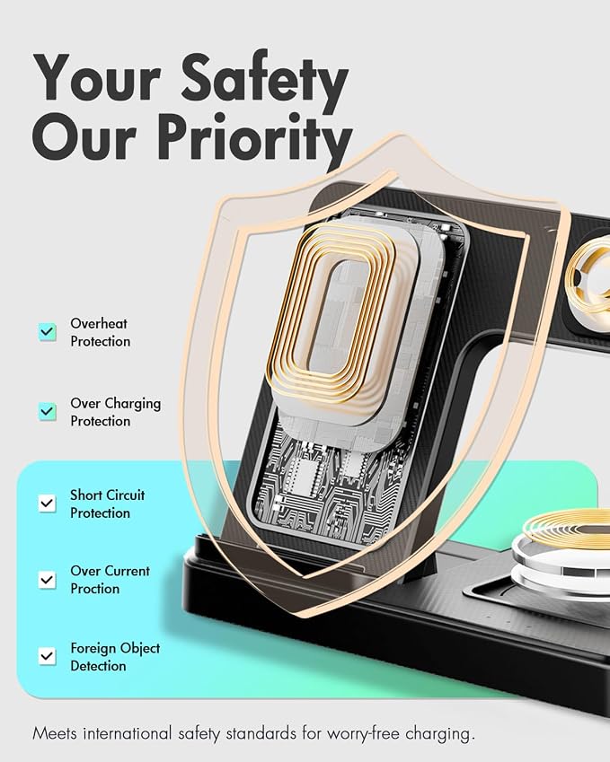 GETPALS Wireless Charger iPhone Charging Station - Image 6
