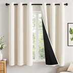 MIULEE Cream 100% Blackout Curtains by MIULEE