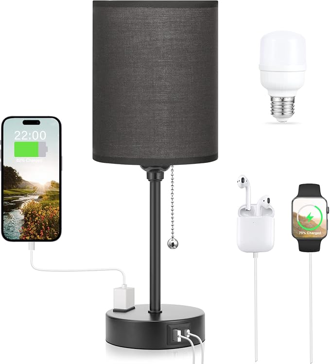 Small Bedside Table Lamp for Bedroom by DicooolDirect