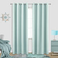 KOUFALL 52x90 Inch Length Aqua Blackout Curtains by KOUFALL