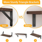 YGEOMER 4 Different Sizes Floating Shelves - Image 4