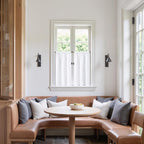BGment White Curtains 36 Inch Length, Cafe Drapes - Image 2