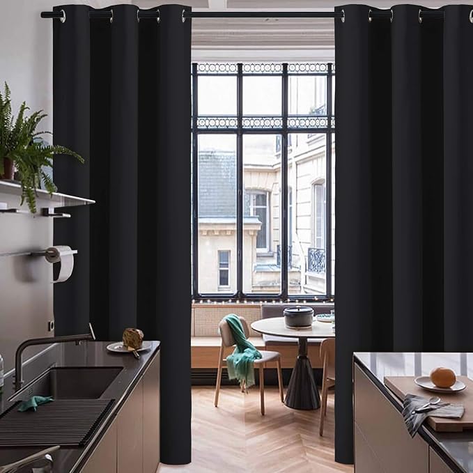 RYB HOME Room Divider Curtains Blackout Window Curtain - Image 2