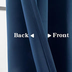 IGEMAEVE Blackout Curtains for Bedroom Grommet Navy Blue Custom | Bedroom | - Image 4