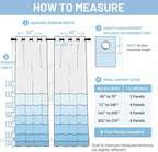 SimpleHome Blue to Grey White Ombre Room Darkening Curtains 63 Inch | Curtains - Image 2