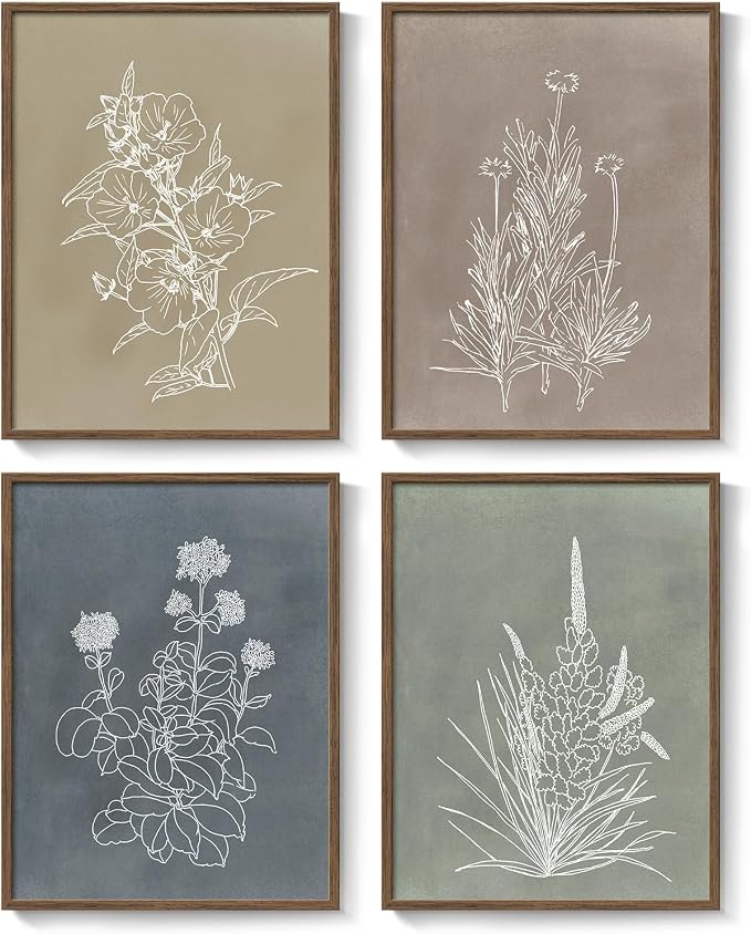 Framed Boho Neutral Botanical Wall Art - Image 9