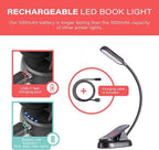 hooga Amber Book Light – Blue Light Blocking Reading Light - Image 4