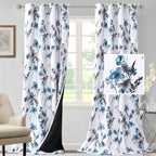 H.VERSAILTEX 100% Blackout Curtains 108 inch Length 2 Panels Set Cattleya by HVERSAILTEX