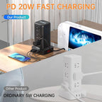 Extension Cord with Multiple Outlets, SMALLRT Surge Protector Power Strip Tower - Image 2