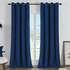 Joydeco 100% Blackout Curtains Velvet Black Out Curtain 90 Inch Drapes | by JOYDECO