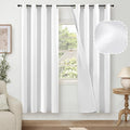 Pure White Linen Blackout Curtains by Lajode