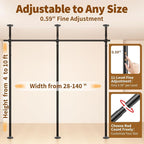 Room Divider for Room Separation, 4-10ft 28-140inch Adjustable Temporary - Image 2