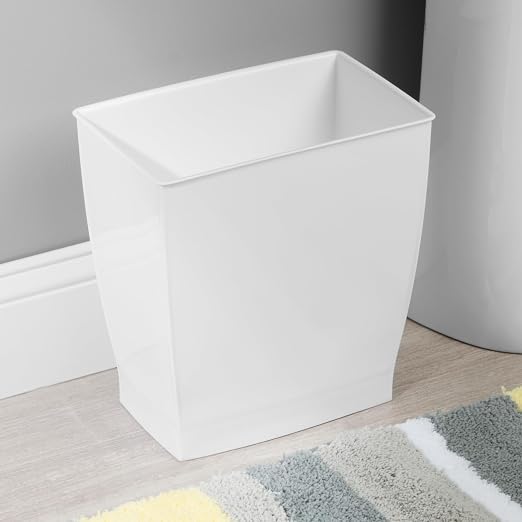 iDesign Small Plastic Bathroom Trash Can, - Image 7