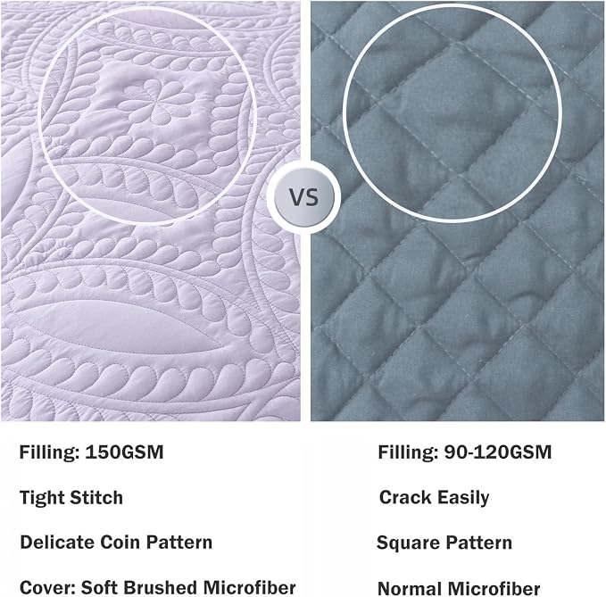 Cmfshape Oversize King Bedspread 128"x120", 3 Piece California King Quilt - Image 8