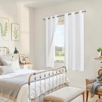 YoungsTex White Linen 100% Blackout Curtains - Image 4