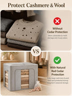 punemi 50L Cashmere Sweater Storage Bags, 2 Pack, Steel Frame, Stackable Design - Image 6
